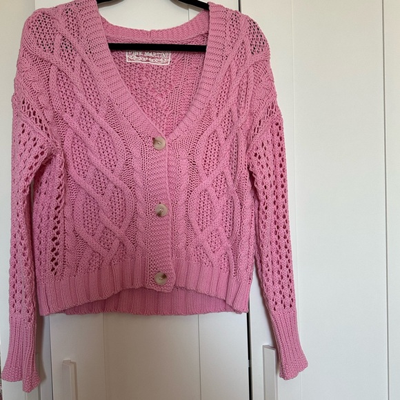 Pink Knit Cardigan size small - Picture 5 of 5